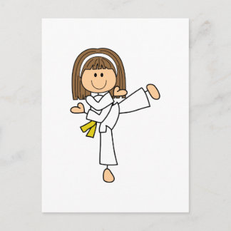 CARTE POSTALE FILLE DE KARATÉ