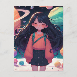 Carte Postale Fille de la galaxie