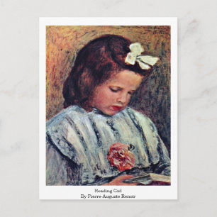 Carte Postale Fille De Lecture Par Pierre-Auguste Renoir