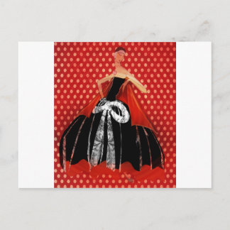 CARTE POSTALE FILLE DE MODE