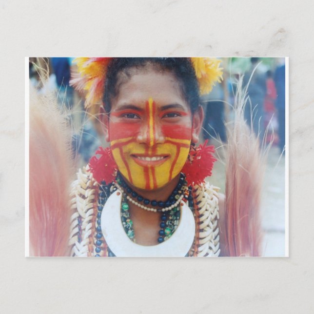 Carte Postale Fille de Papouasie-Nouvelle-Guinée (Devant)
