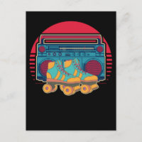 Fille de patin à roulettes disco vintage 80