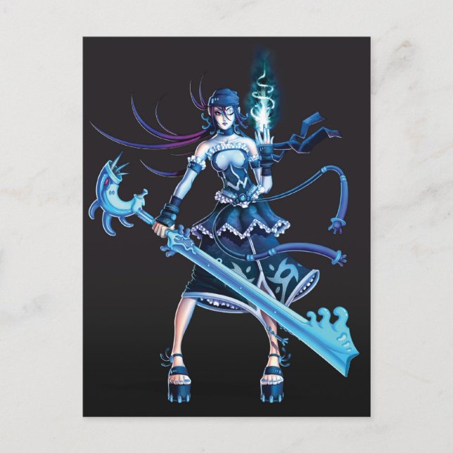 Carte Postale Fille de pirate d'Anime (Devant)