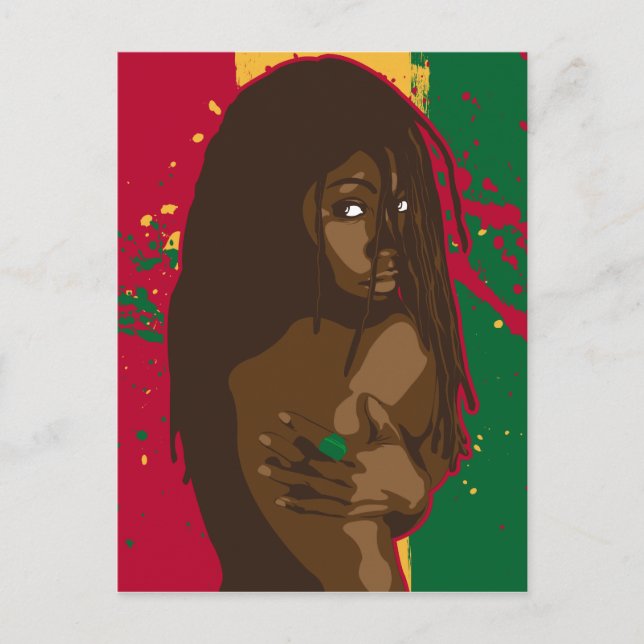 Carte Postale Fille de Rasta (Devant)