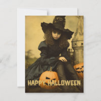 Fille de sorcière méchante mignonne d'Halloween en