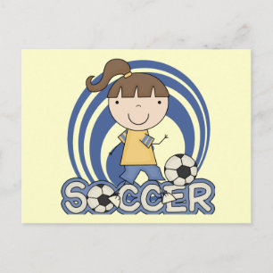Carte Postale Fille de sport - T-shirts et Cadeaux de Football
