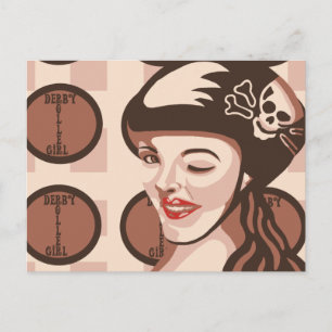 Carte Postale fille derby