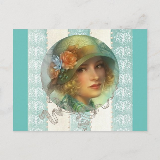 Carte postale fille des années 1920 (Devant)