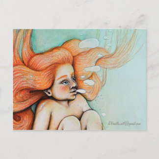 Carte Postale _Fille devenant une sirène_