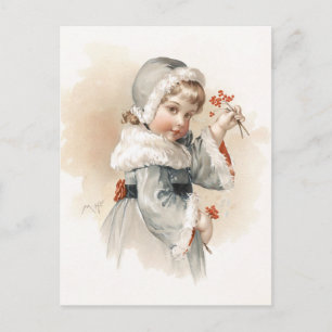 Carte Postale Fille d'hiver de Maud Humphrey