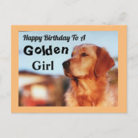 Fille dorée Joyeux anniversaire Golden Retriever