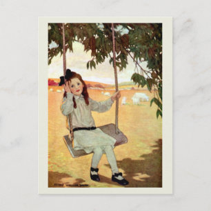 Carte Postale Fille en mouvement