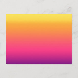 Carte Postale Fille Été Dégradé Tropical Coucher de soleil Abstr