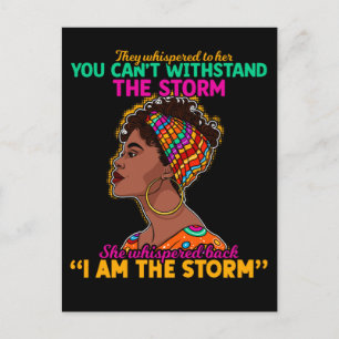 Carte Postale Fille fière du patrimoine afro-américain noir