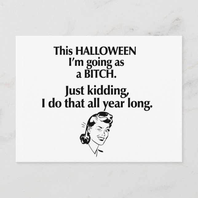 Carte Postale fille halloween (Devant)