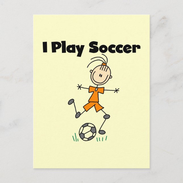 Carte Postale Fille Je Joue Tshirts et cadeaux de football (Devant)