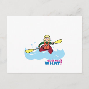 Carte Postale Fille Kayaking - Lumière/Blonde