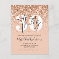 Fille moderne parties scintillant rose typographie
