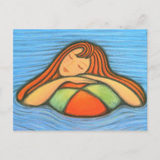Carte Postale Fille nageuse