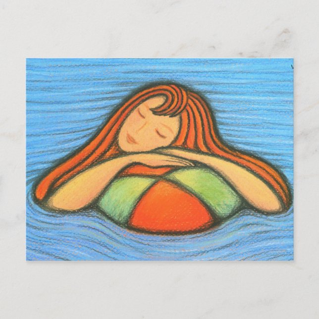 Carte Postale Fille nageuse (Devant)
