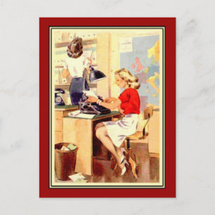 Carte Postale Fille ouvrière