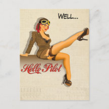 Fille Pilote Pin-Up