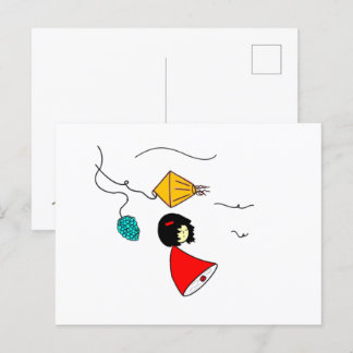 Carte Postale Fille rêveuse
