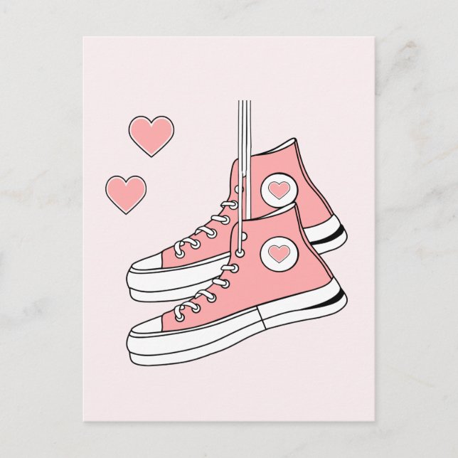 Carte Postale Fille rose Basket (Devant)