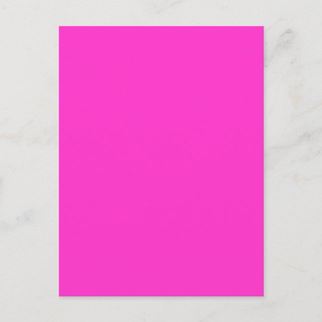 Carte Postale Fille Rose Chaud Couleur Arrière - plan Customiser (Devant)