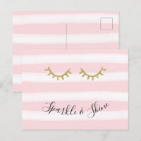 Fille rose rayures or Parties scintillant cils