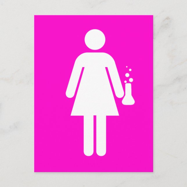 Carte Postale Fille scientifique (Devant)