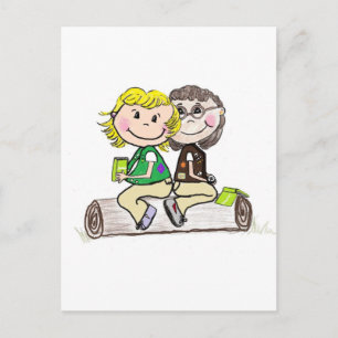 Carte Postale Fille Scout Junior Brownie Extérieur