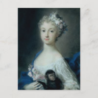 Fille tenant un singe