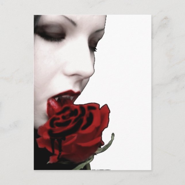CARTE POSTALE FILLE VAMPIRE (Devant)