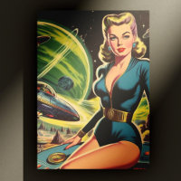 Fille Wi-Fi Sci Retro