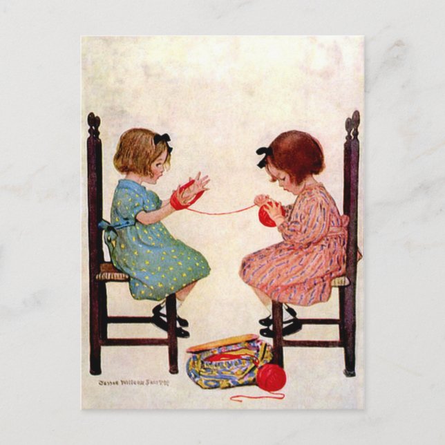 Carte Postale Filles Avec Fils (Devant)