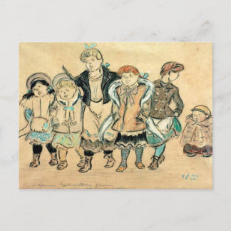 Carte Postale Filles chantantes _ Zille