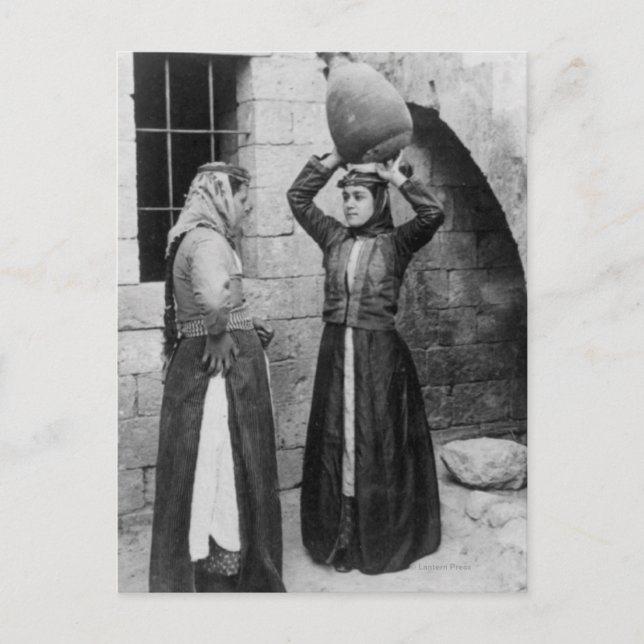 Carte Postale Filles chrétiennes à Nazareth (Devant)