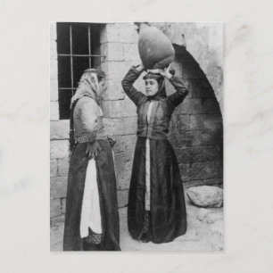 Carte Postale Filles chrétiennes à Nazareth