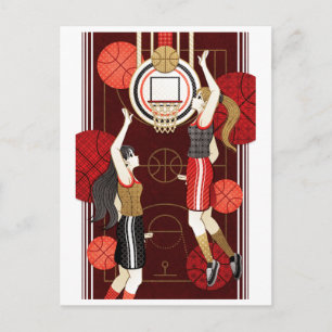 Carte Postale Filles de basket-ball(remake)