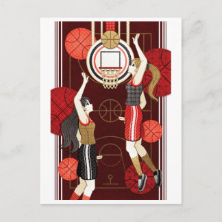 Carte Postale Filles de basket-ball(remake)