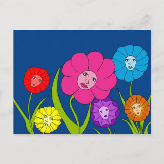 Carte Postale filles de fleurs