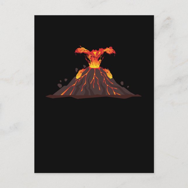 Carte Postale Filles de lave de volcan Garçons Volcan (Devant)