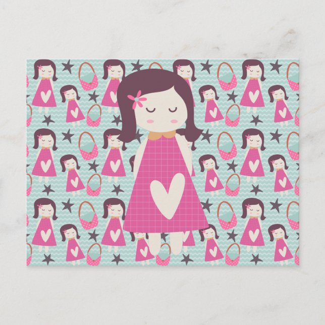 Carte Postale Filles et sacs à main (Devant)