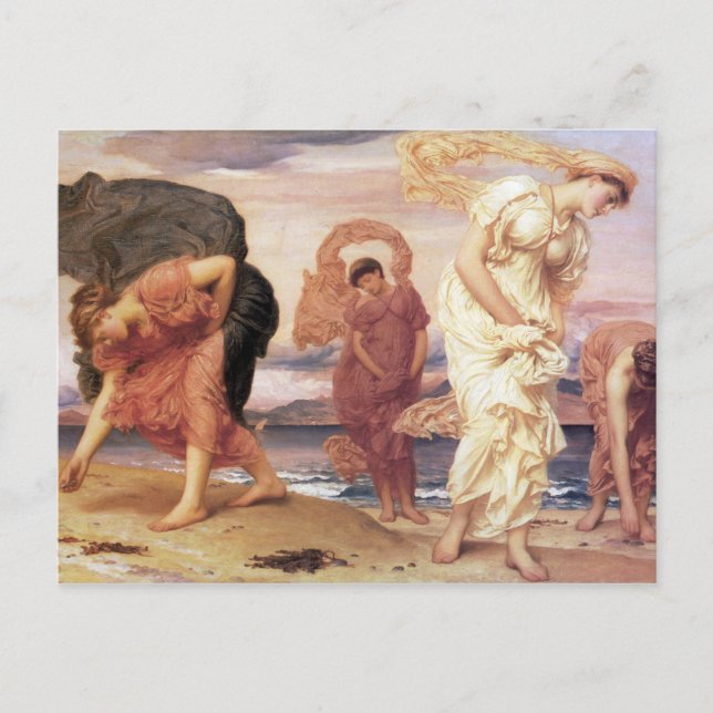 Carte Postale Filles grecques ramassant des galets - Frederic Le (Devant)