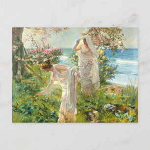 Carte Postale Filles grecques sur le rivage Joaquin Sorolla Y Ba