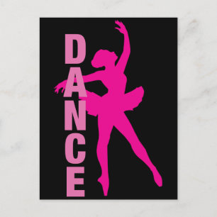 Carte Postale Filles Hot rose Ballerina Danse