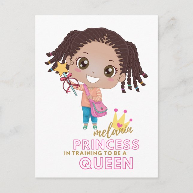 Carte Postale Filles MELANIN Formation de Princesse Pour Devenir (Devant)