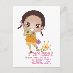 Carte Postale Filles MELANIN Princesse En Formation Pour Devenir