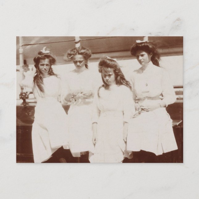 Carte Postale Filles tsar de Russie - Filles Romanov - OTMA (Devant)